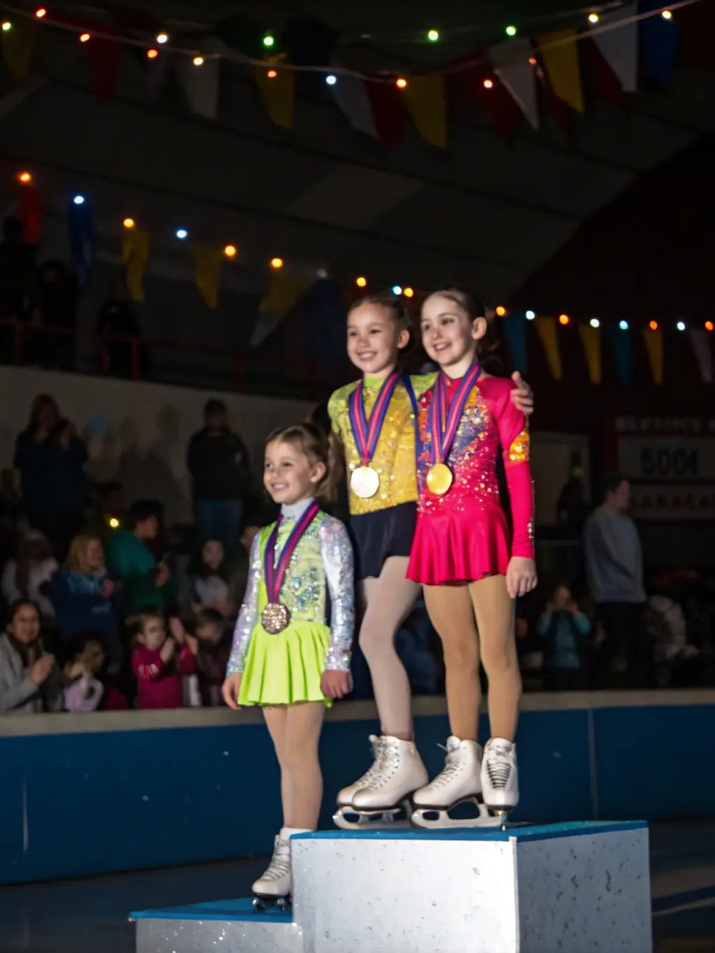 A photo of a group of young athletes participating in a roller skating competition organized by RHML, highlighting the competitive spirit and community involvement.