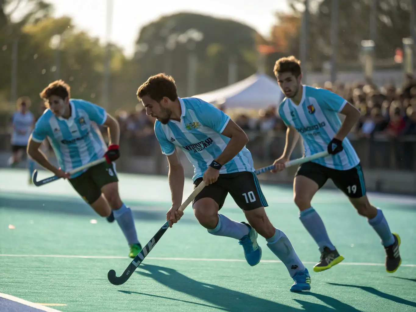 A dynamic image of roller hockey players in action during a training session, showcasing the energy and teamwork involved in the sport at RHML.
